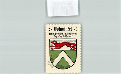 39322061 - 5600 Vohwinkel Vignette Wappen Freist. Preussen Rheinprovinz Reg.
