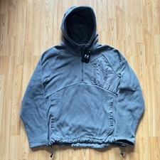 NEW Under Armour Hoodie Mens Fleece Microfleece Pullover MD Grey Sz L 100 MSRP