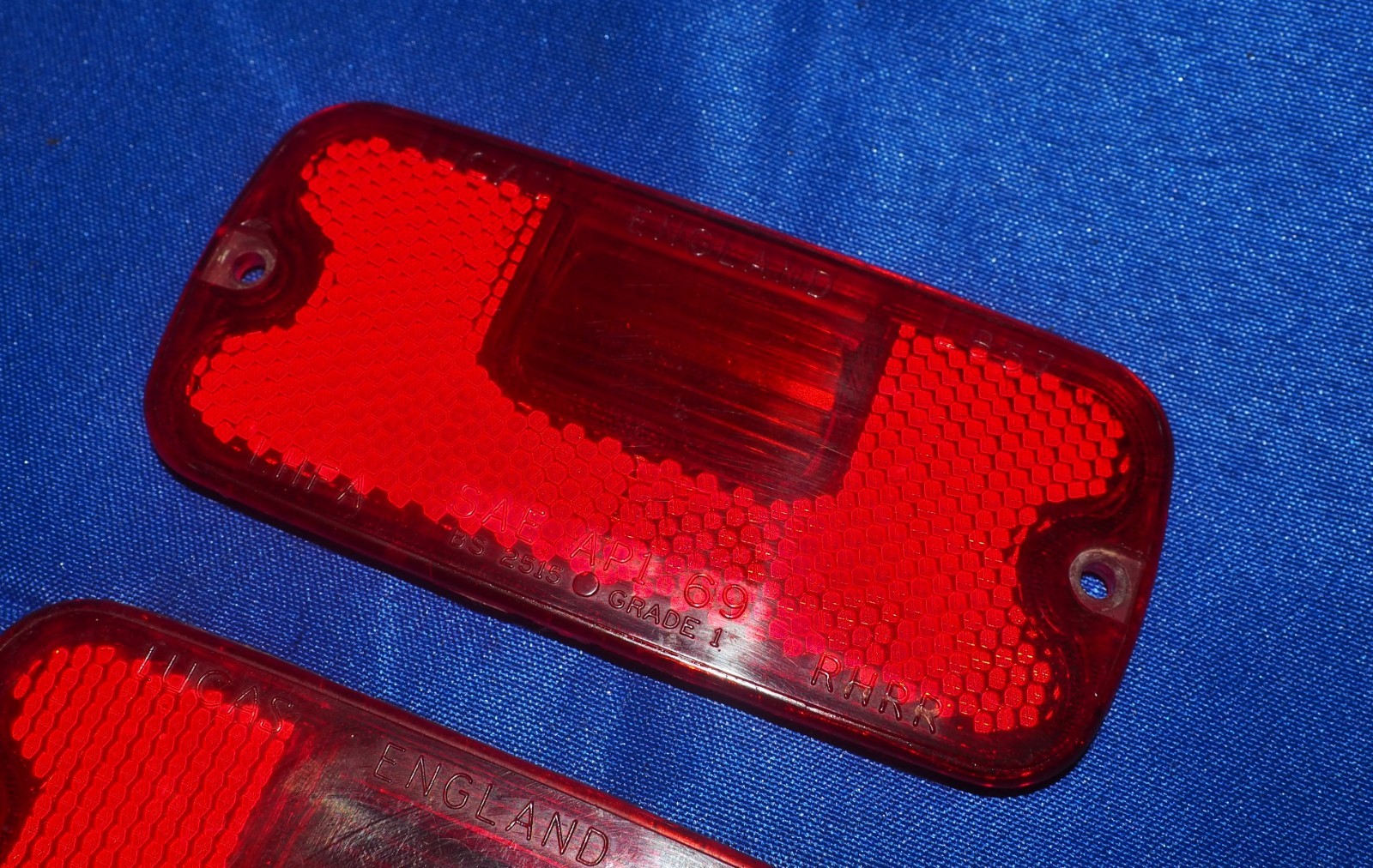 1965-1980 Rolls Royce Silver Shadow Pair of Rear Tail Light Lamp Lenses OEM