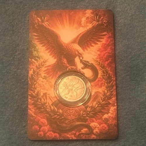 Eagle And Serpent 1.5 G Silver Medal Libertad Tribute Assay Card