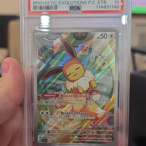 Prismatic Evolutions Eevee PSA 10 Promo Pokemon Center Stamped