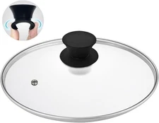 Glass Lid for 11 Inch Cast Iron Skillets Frying Pans,11In Pan Cover with ,,,,,,