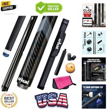 Carbon Fiber Pool Cue Stick 58" Billiard Cue Sticks Professional Low Deflecti...