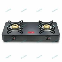 Prestige Gas Oven Iris LP GTI 02 With Coated Body Glass Top 2 Brass Burner