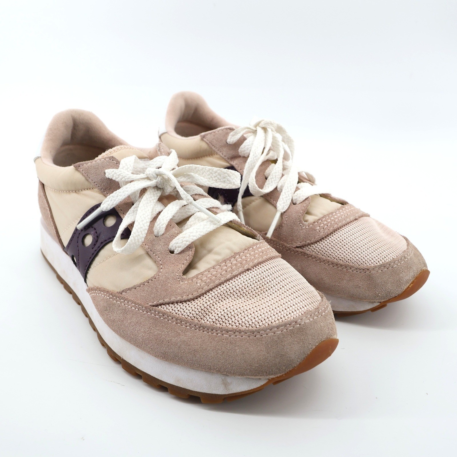 Saucony Jazz Low Pro Womens Size 8 Beige Purple Suede Mesh Casual Sneakers thumbnail 8