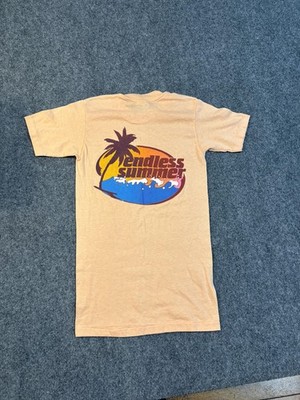 Vintage Stedman Endless Summer Shirt Mens Small Orange Surf Graphic Tee T-Shirt