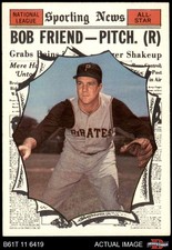 1961 Topps #585 Bob Friend All-Star Pirates 7.5 - NM+
