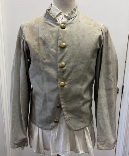 Repro Civil War CSA Cotton Film-Used "veteran" NC Shell Jacket - 38" chest
