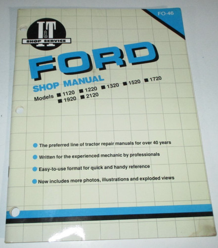 Ford 1120 1220 1320 1520 1720 1920 2120 Tractor I&T Shop Service Manual Fo-46