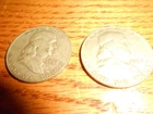 2 Franklin Silver Half Dollars Both are 1957D