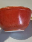 Early Pyrex Red Nesting Mixing Bowl Pre # (402 Size) T.M. Reg 1940s Vintage 7”