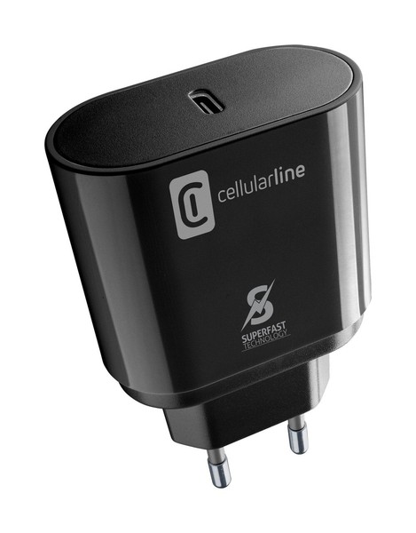 Netzwerk-LadegeräT: Cellularline Super Fast Charger Pd 25W USB-C, Schwarz-image