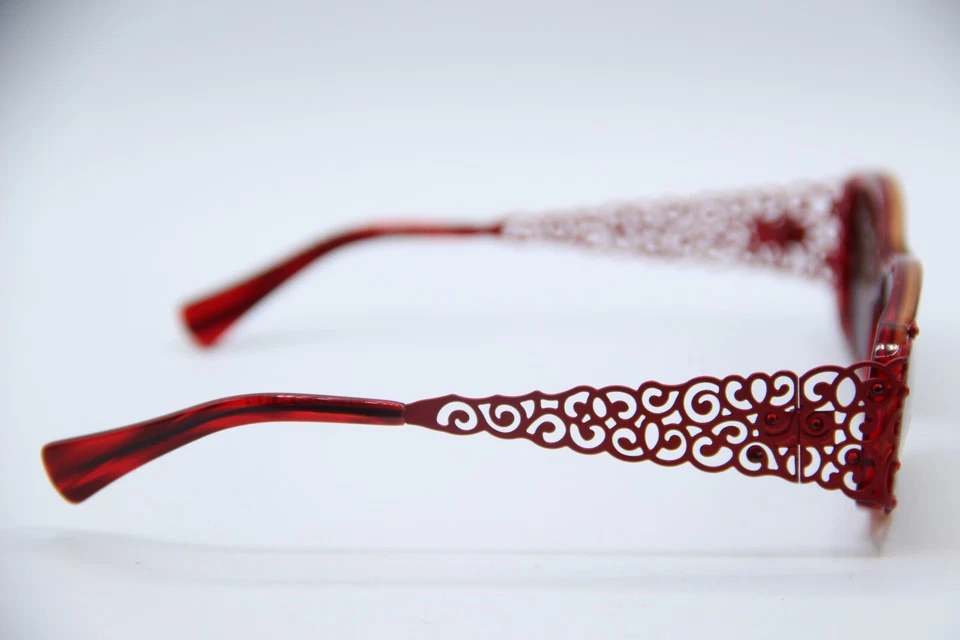 NEW JEAN LAFONT SERENA 216 RED HORN GUNMETAL AUTHENTIC FRAMES SUNGLASSES - Image 4 of 4