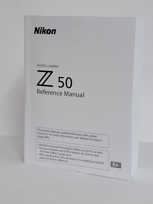 Nikon Z50 Instruction Owners Manual Z50 Book  NEW