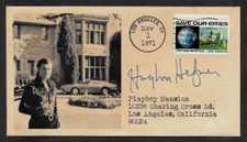 Hugh Hefner Autograph Reprint on Collector's Envelope Vintage Playboy OP1192