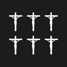Christ on cross Jesus on cross Cross Vinyl Decals Stickers Set of 6