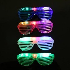 LED Flashing Light Up shutter Party Glasses Assorted Color