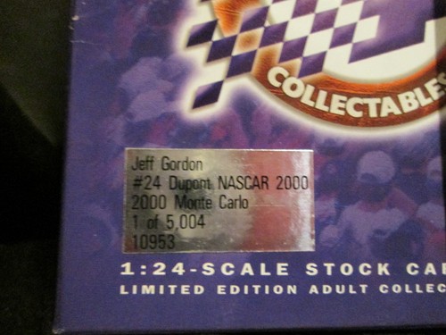 Action NASCAR 1/24 Jeff Gordon #24 Dupont/ NASCAR 2000 Chevy Monte Carlo BW Bank - Picture 9 of 10