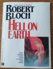 1985 Hell on Earth SIGNED Robert Bloch First Edition Science Fiction Graphic