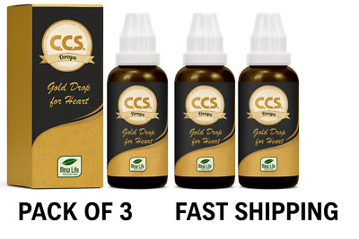 New Life C.C.S. Gold Drops 3x30ml | Natural Heart Support |Free Shipping