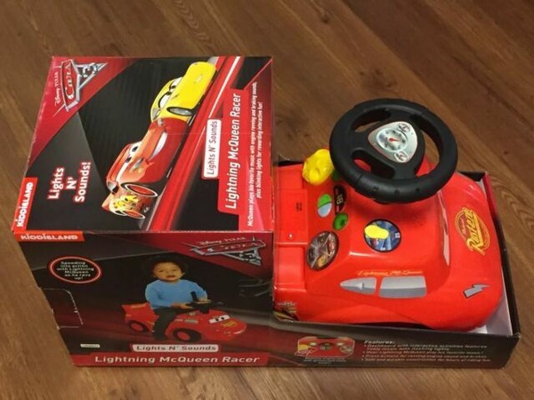 Kiddieland Disney Pixar Cars Lightning McQueen Ride on Lights N Sounds Kdl054502 for sale online