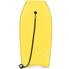 37" Super Lightweight Body Board Surfing W/Leash EPS Core Boarding IXPE Yellow