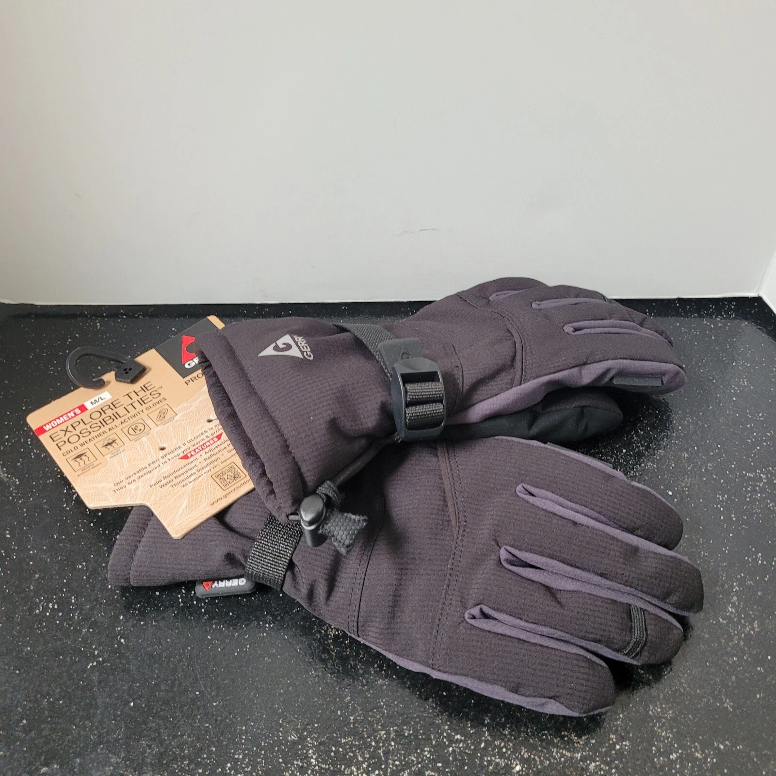 NEW BLACK THINSULATE ULTRA WARMEST RATING GERRY SKI/SNOWBOARD WINTER GLOVES-M/L