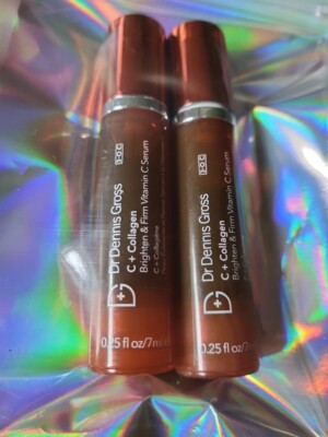 Dr. Dennis Gross C + Collagen Brighten & Firm Eye Cream 0.25 fl oz.ea Xs 2  Lot. | eBay