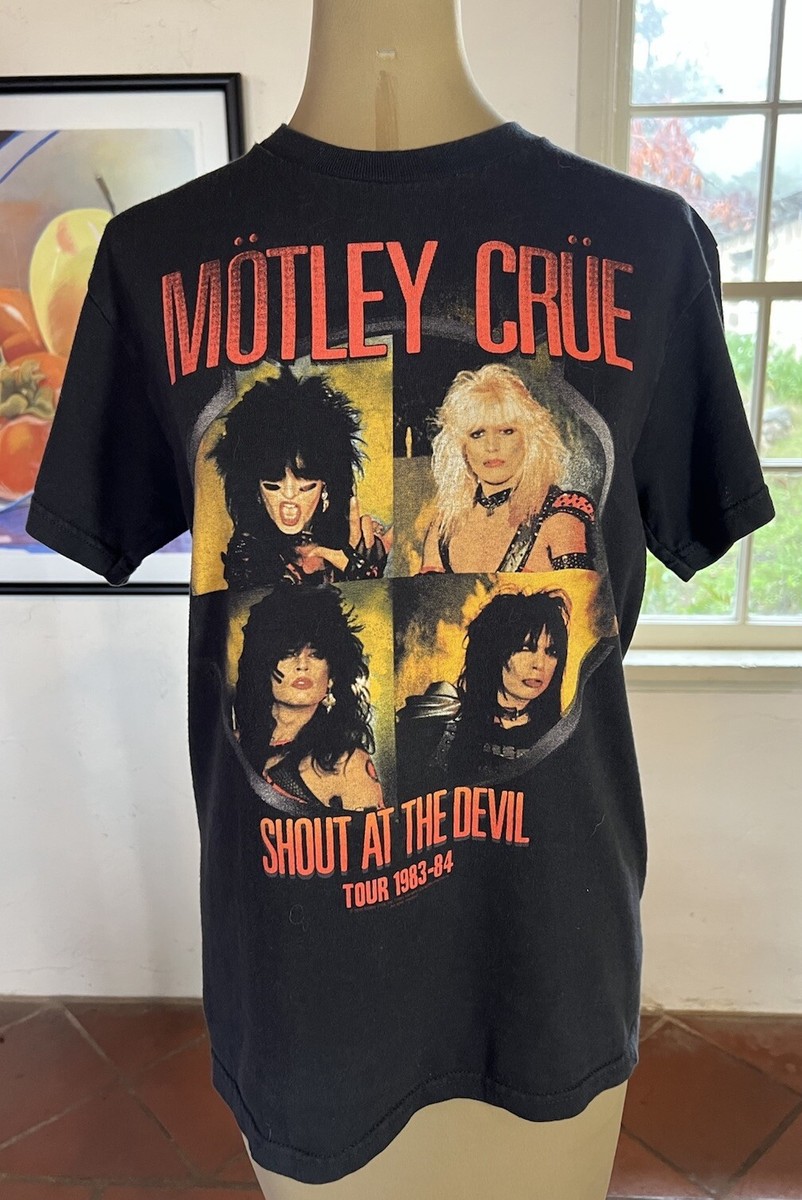 Kaos Band Shout At The Devil Shirt VTG Motley Crue Shout At The Devil Tour  83-, image size:802x1200