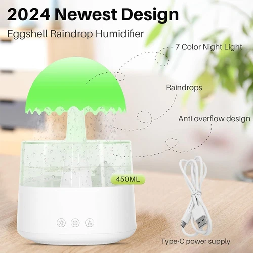 Rain Cloud Humidifier Water Drip Diffuser Aromatherapy Humidifier w/ 7 Colors US - Bild 29 von 44