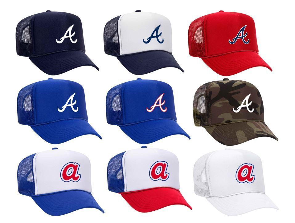 Atlanta Braves Baseball Foam Front - Mesh Back - Snap Back Trucker