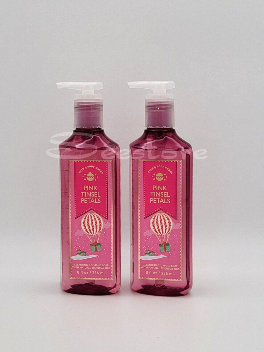 Bath & Body Works Pink Tinsel Petals Cleansing Gel Hand Soap 8 oz