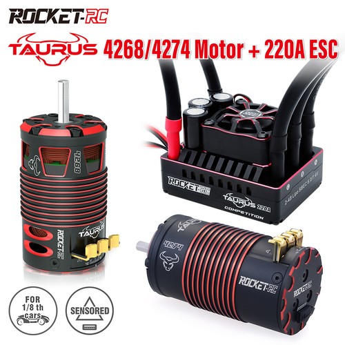 Motor disipador de calor ROCKET-RC 220A sin escobillas ESC BEC 2-4S para coche buggy de radiocontrol de 1/8 - Imagen 2 de 27