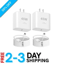 45W Fast Charging USB C Charger for iPhone 16 Pro Max - 6FT Cable Included