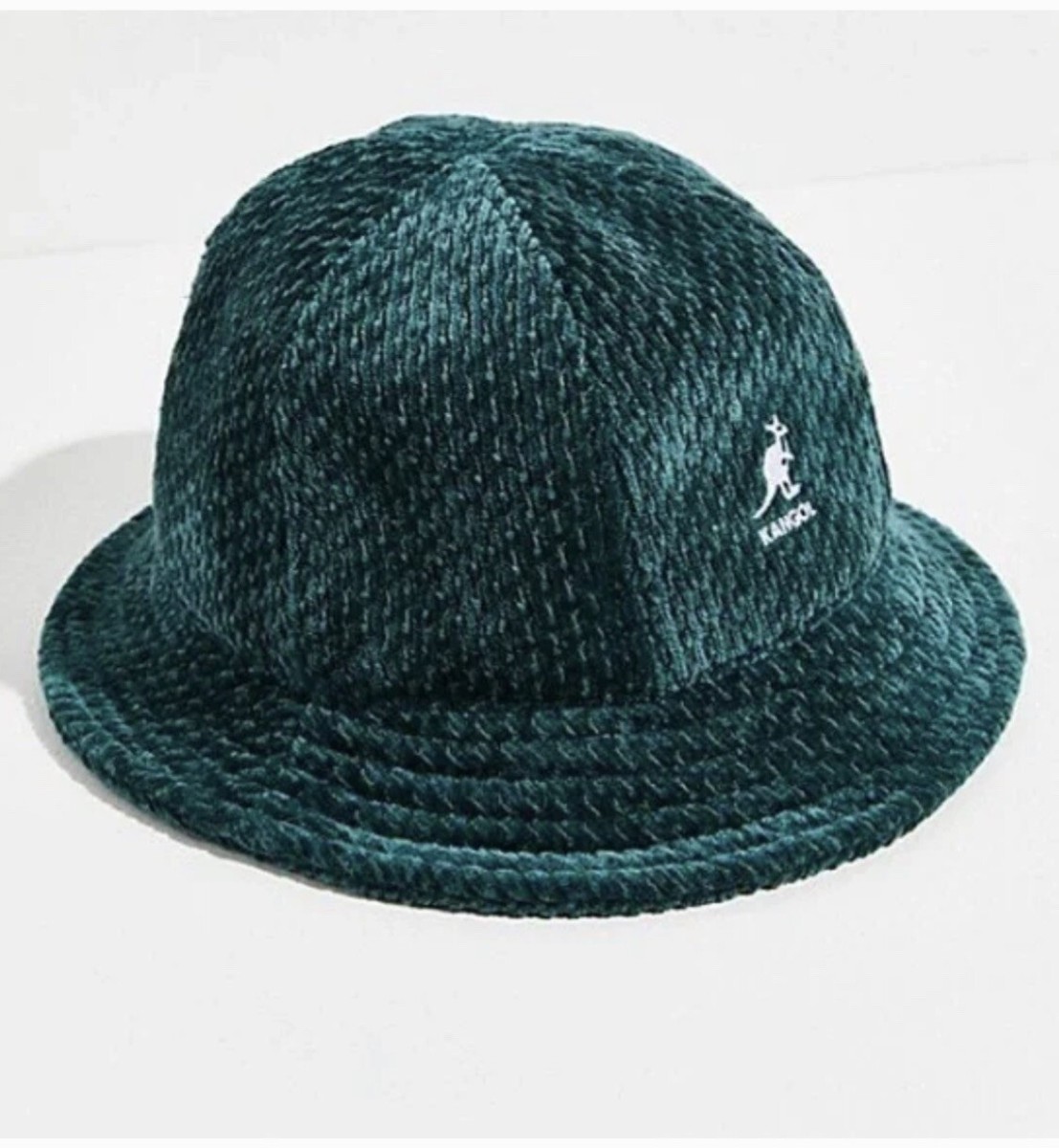 KANGOL Green Chenille Velour Slub Casual Bucket Daisy Mae Hat New