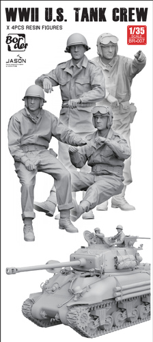 Border BR-007 1/35 WWII U.S. TANK CREW 4PCS RESIN FIGURES - 第 1/4 張圖片