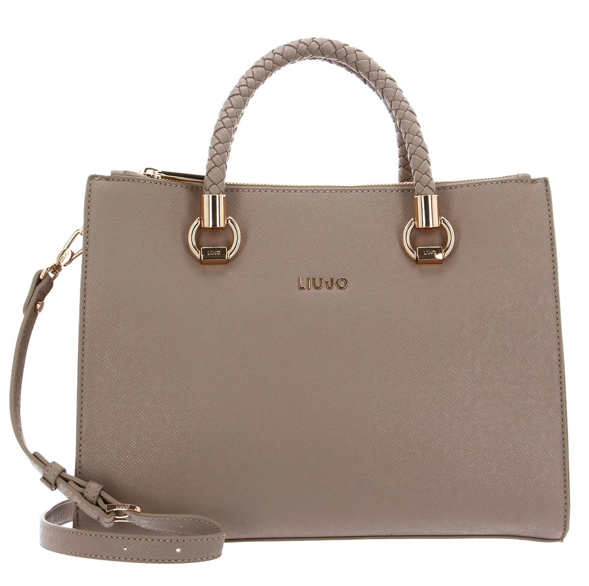 LIU JO Manh Satchel Double Zip M Handtasche Tasche Arenaria  