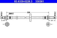 Ate 83.6339-0228.3 Bremsschlauch FüR Ford