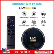 2023 Upgraded HK1 4 128G Android 12.0 TV Box Quad Core 6K WIFI6 HD Stream Player