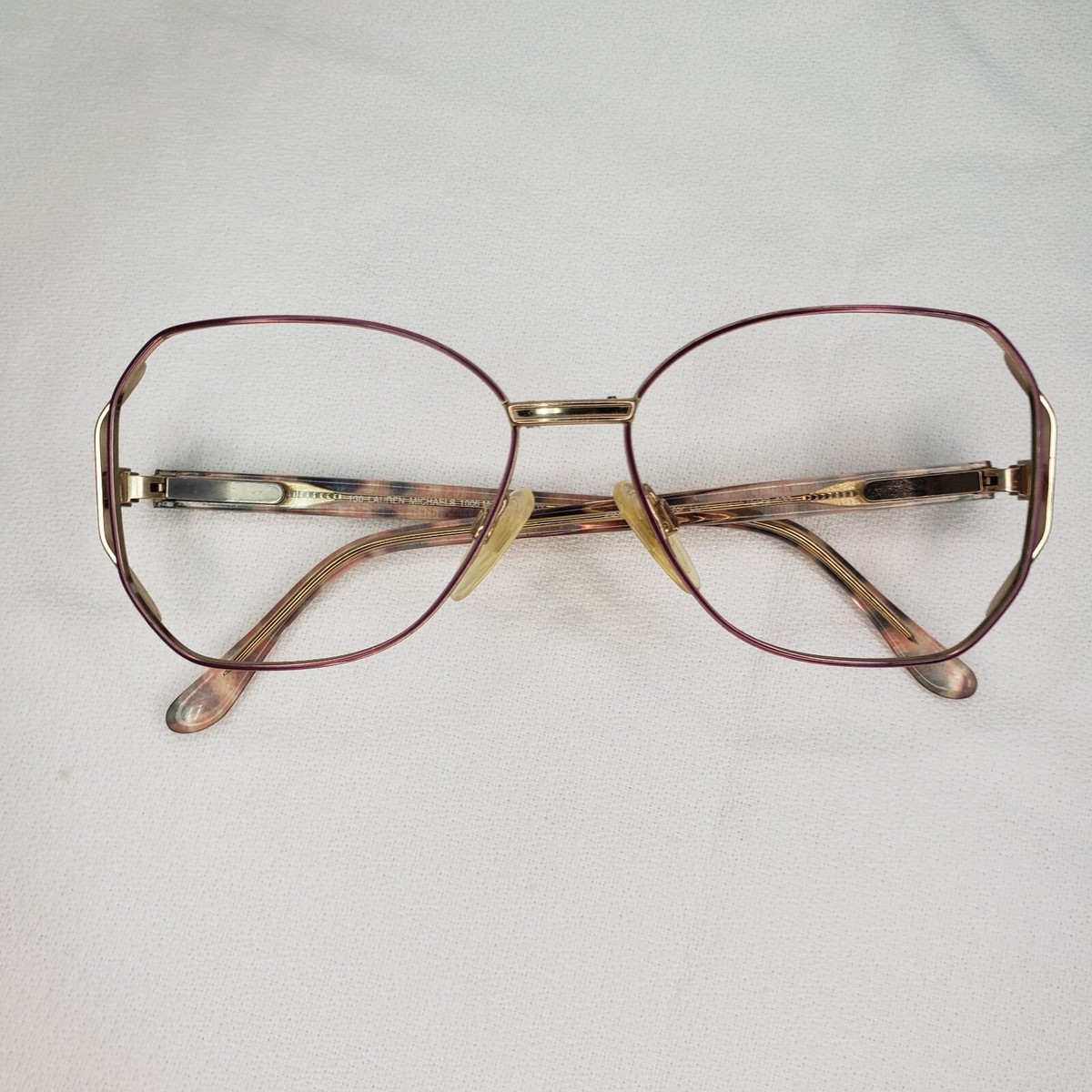 Vintage Lauren Michaels Ladies Eyeglass Frame Mauve Sz 55  display picture 1