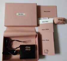 Miu Miu Photo Folder Bag Charm Accessories Black with Box New without Tags JAPAN