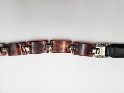 Brighton Ladies Belt Medium Brown Faux Tortoise Shell Links  display picture 1