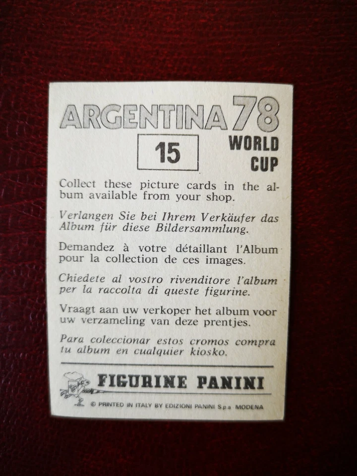 +++ORIGINAL Figurina Sticker Panini Argentina WC 78 World Cup PUSKAS N°15 Rare++ - Photo 2/2
