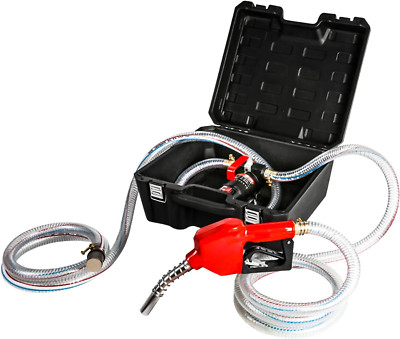 12V DC 10.5GPM Diesel Fuel Transfer Pump Kit with Self-Priming Nozzle and Fuel H
