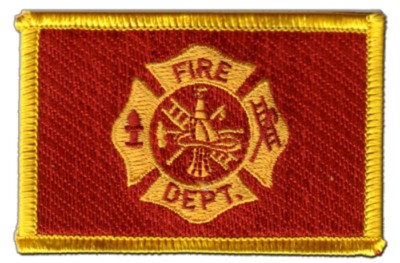 USA US Fire Department Aufnäher Flaggen Fahnen Patch Aufbügler 8x6cm