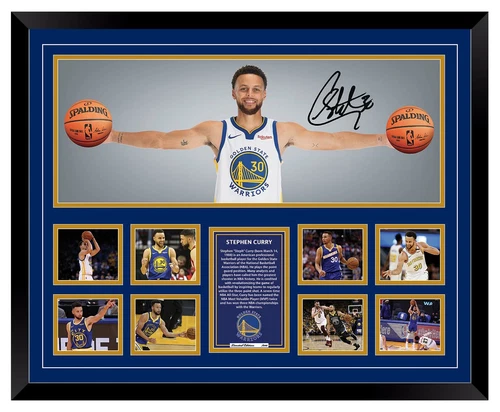 STEPHEN CURRY WINGS GOLDEN STATE WARRIORS SIGNED FRAMED LTD ED MEMORABILIA - Picture 2 of 5