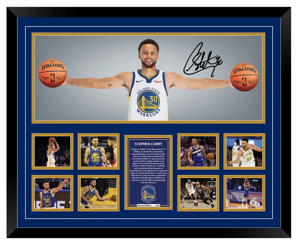 STEPHEN CURRY WINGS GOLDEN STATE WARRIORS SIGNED FRAMED LTD ED MEMORABILIA - image 2 of 4