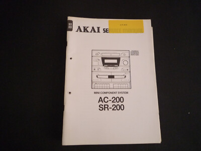 Original Service Manual Schaltplan AKAI AC-200 SR-200