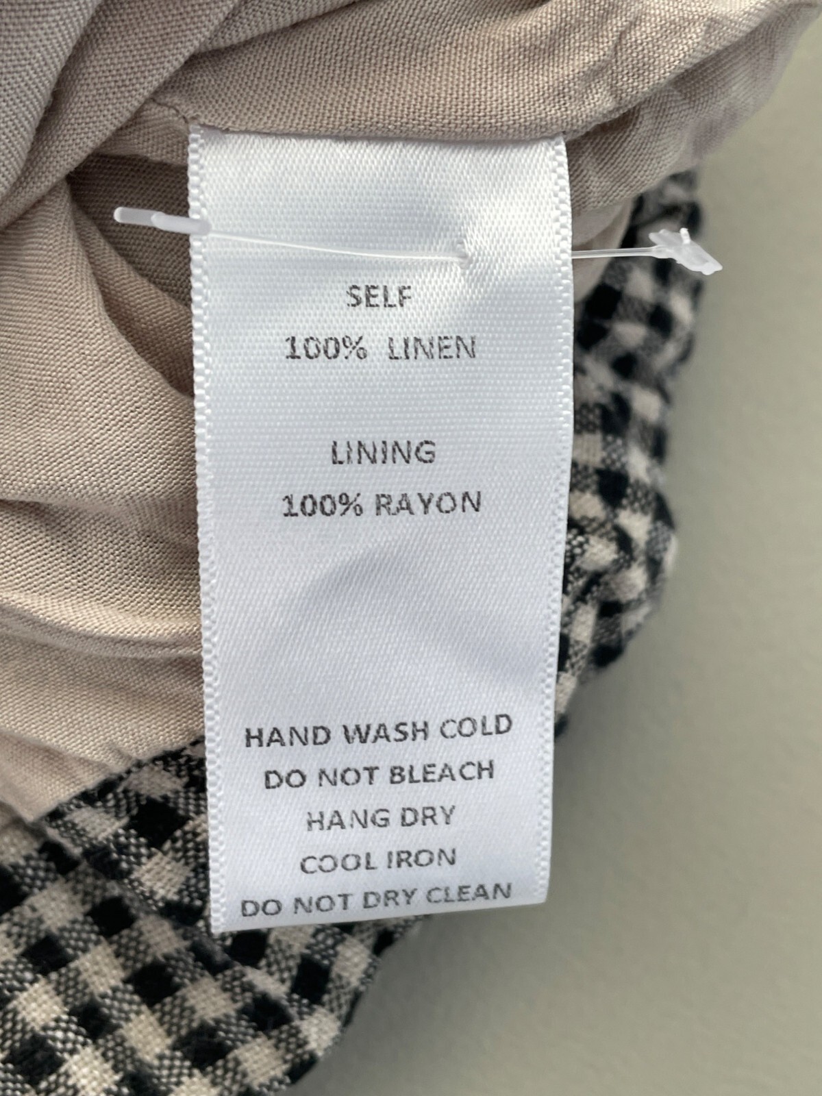 Mod Ref Gingham Blazer Jacket Size Medium Linen B… - image 4