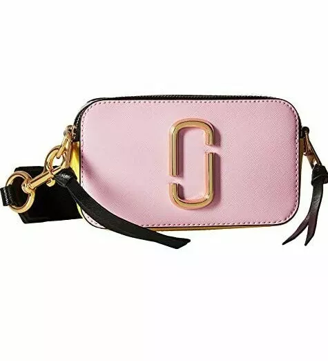Marc Jacobs Baby Pink Multi Snapshot Leather Shoulder Bag L56613